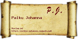 Palku Johanna névjegykártya